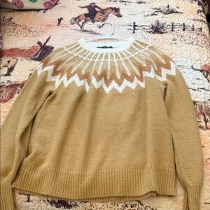French Connection Beige and White Patterned Sweater